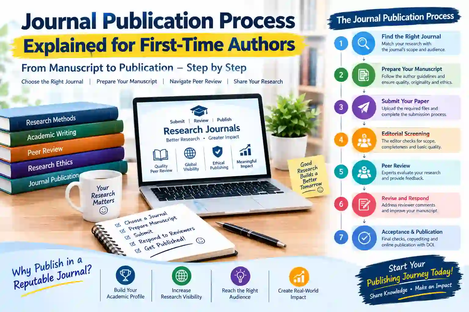 Journal Publication Process Explained for First-Time Authors: A Step-by-Step Guide